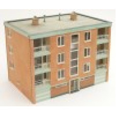 10283 4 Storey Modern Building Facade (HO Scale 1/87th)